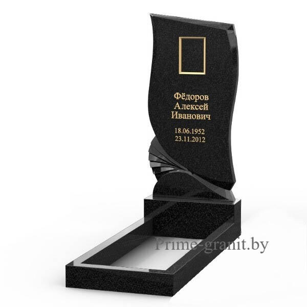 Памятник из черного гранита ПИЧГ-45